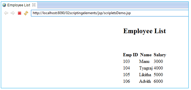 Scriptlet Tag In JSP - Java4coding